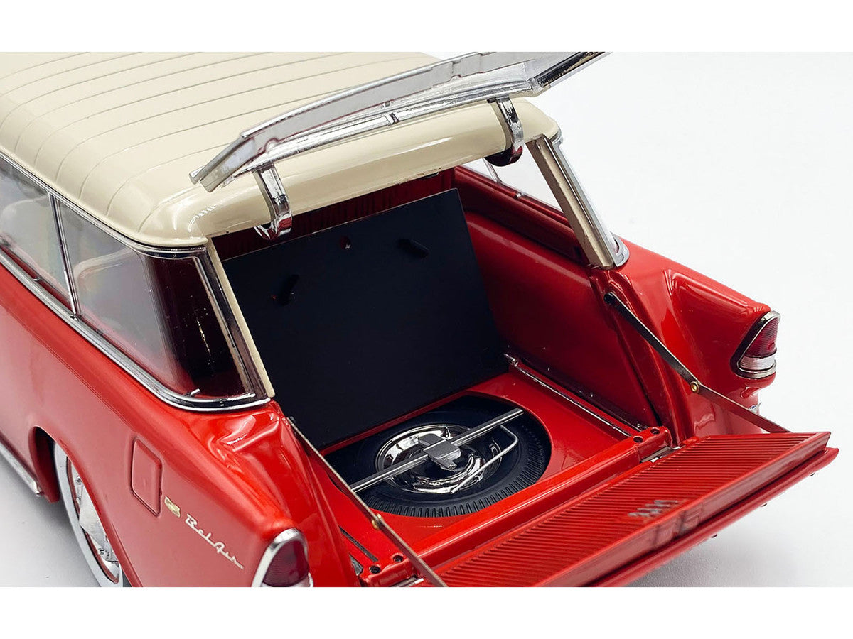 1955 Chevrolet Bel Air Nomad Red with Cream Top Limited Edition to 958 pieces Worldwide 1/18 Diecast Model Car by ACME LuxuryLifeWay Online Store
