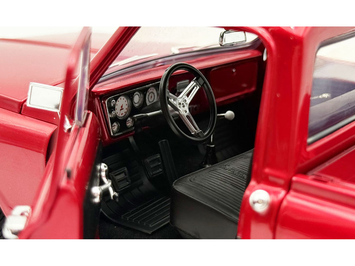 1967 Chevrolet C-10 Custom Pickup Truck "Showtime" Deep Candy Red Metallic Limited Edition to 612 pieces Worldwide 1/18 Diecast Model Car by ACME LuxuryLifeWay Online Store