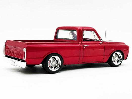 1967 Chevrolet C-10 Custom Pickup Truck "Showtime" Deep Candy Red Metallic Limited Edition to 612 pieces Worldwide 1/18 Diecast Model Car by ACME LuxuryLifeWay Online Store