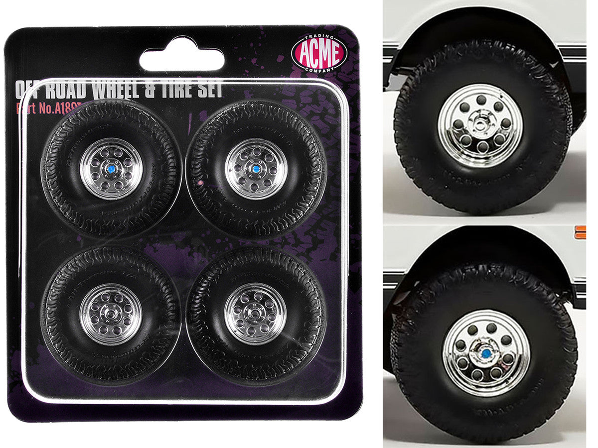 "Offroad" 35" Mag Wheel and Tire Set of 4 pieces from 1971 Chevrolet K5 Blazer for 1/18 Scale Models by ACME LuxuryLifeWay Online Store