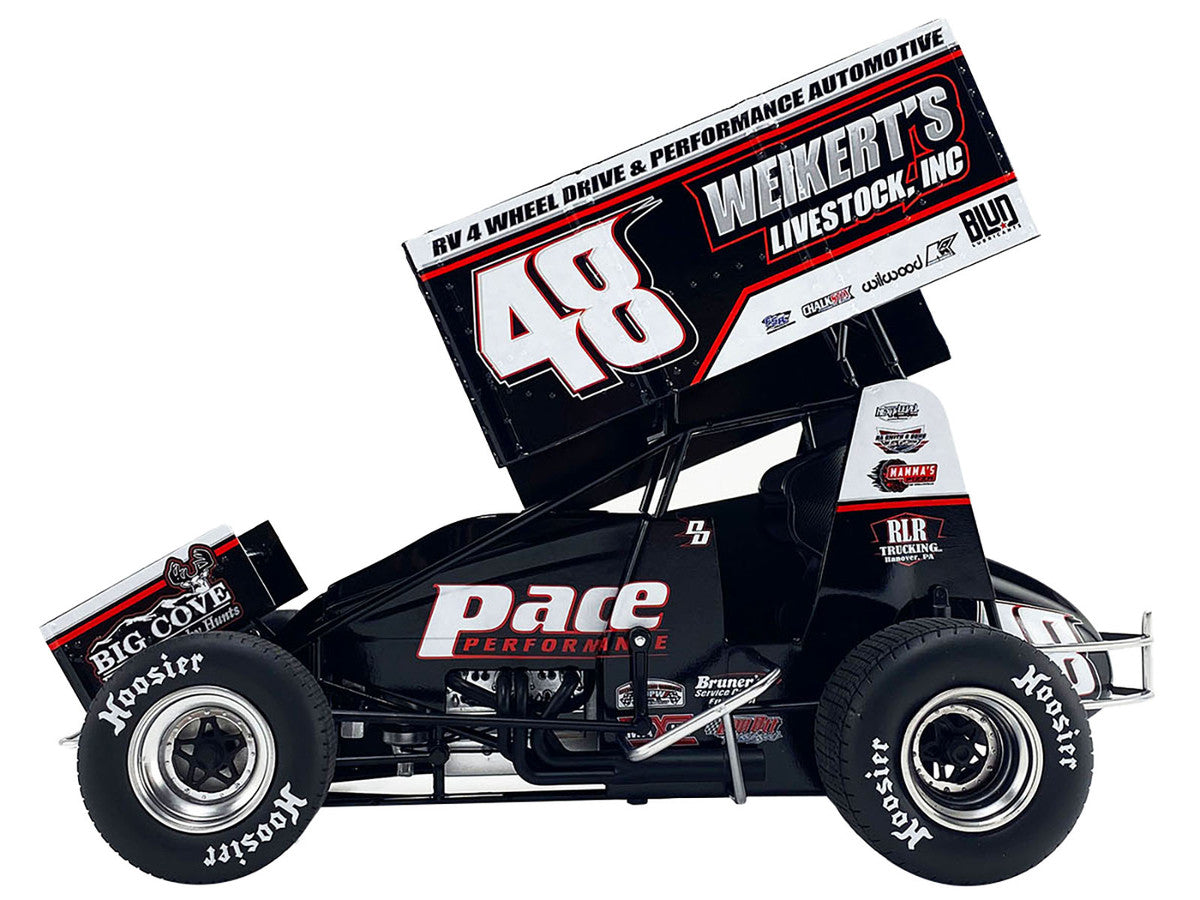 Winged Sprint Car #48 Danny Dietrich "Weikert's Livestock Inc." Gary Kauffman Racing (2024) 1/18 Diecast Model Car by ACME LuxuryLifeWay Online Store
