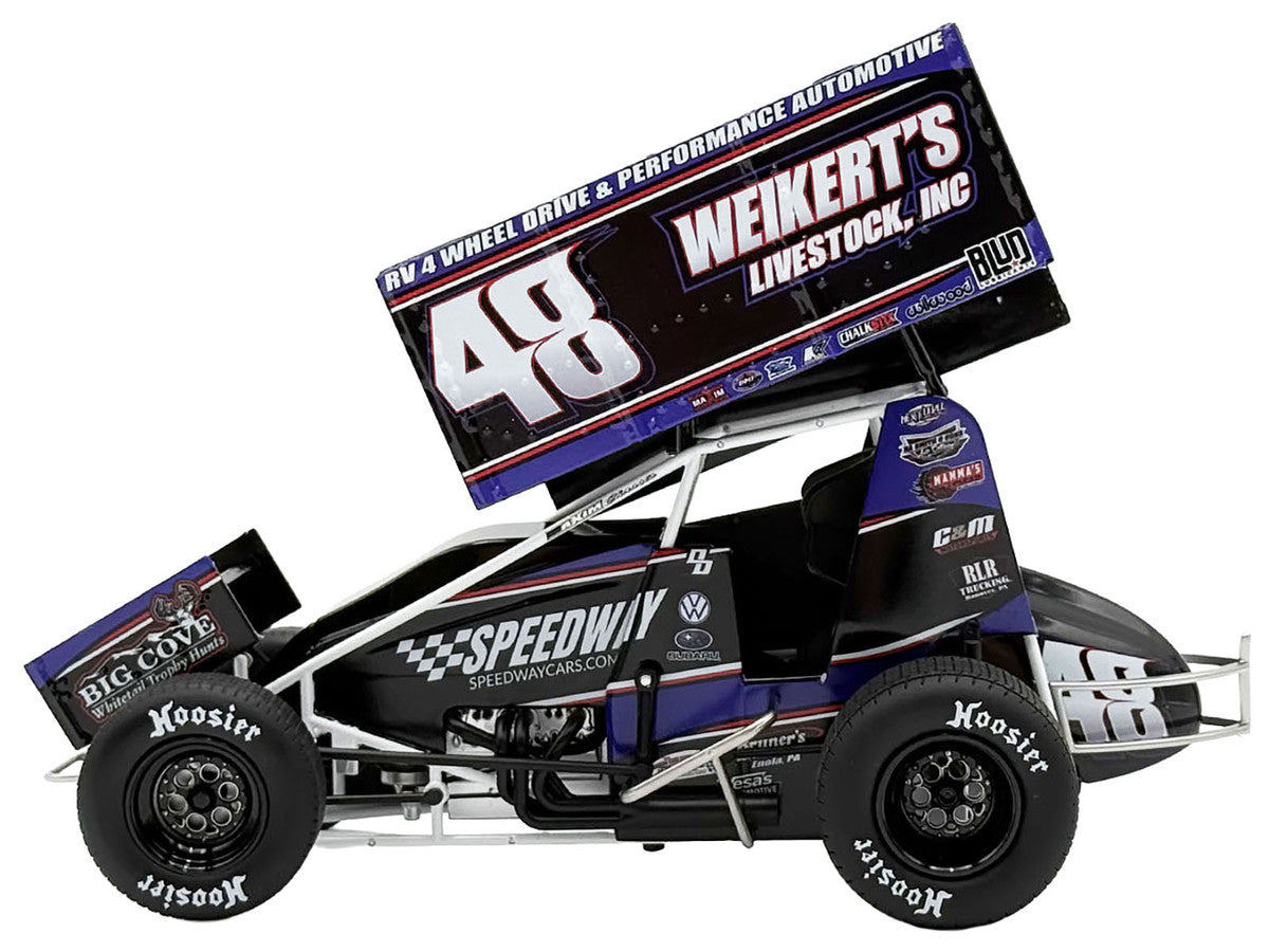 Winged Sprint Car #48 Danny Dietrich "Weikert's Livestock - Speedway Cars" Gary Kauffman Racing (2025) 1/18 Diecast Model Car by ACME LuxuryLifeWay Online Store
