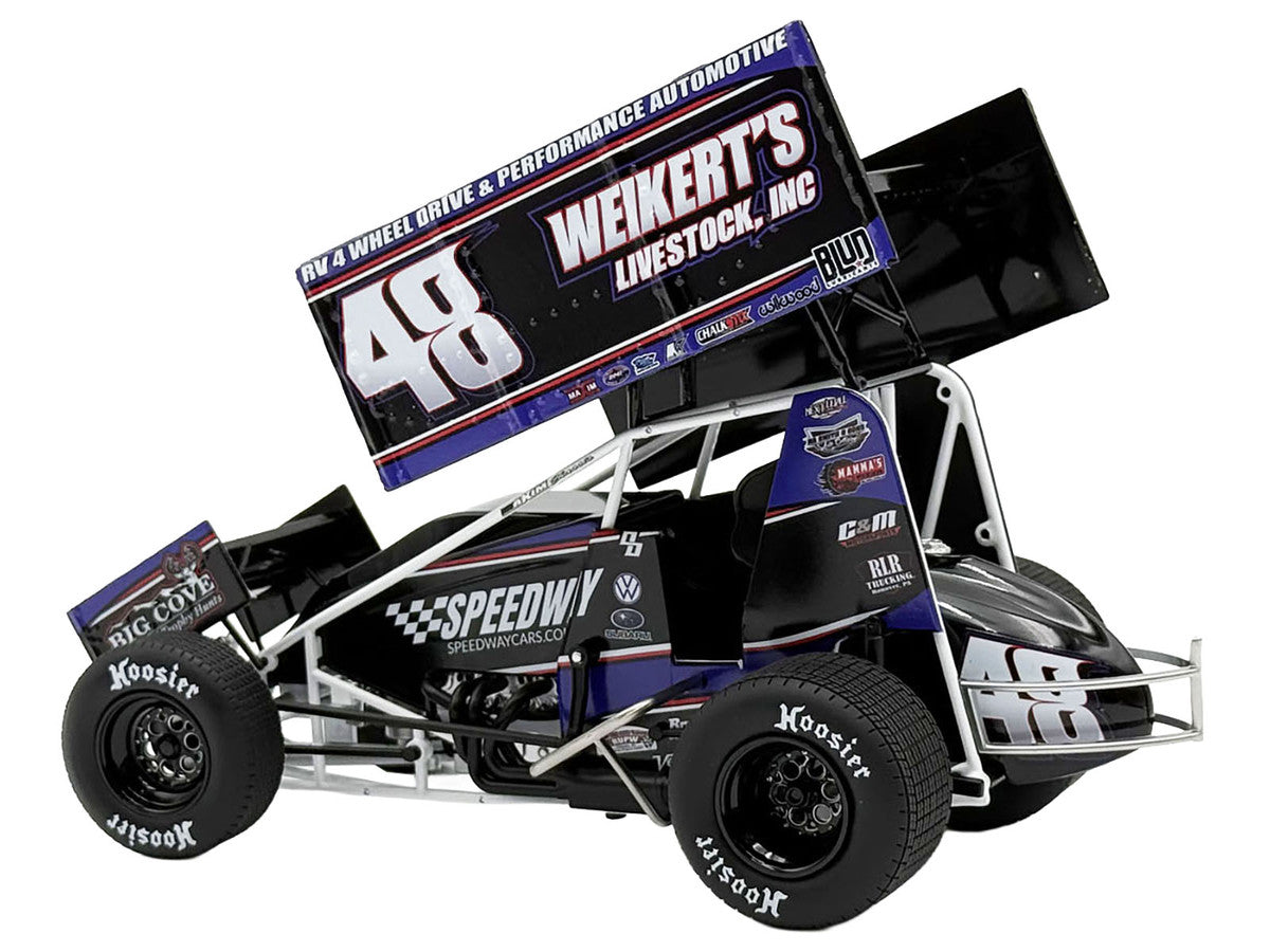 Winged Sprint Car #48 Danny Dietrich "Weikert's Livestock - Speedway Cars" Gary Kauffman Racing (2025) 1/18 Diecast Model Car by ACME LuxuryLifeWay Online Store