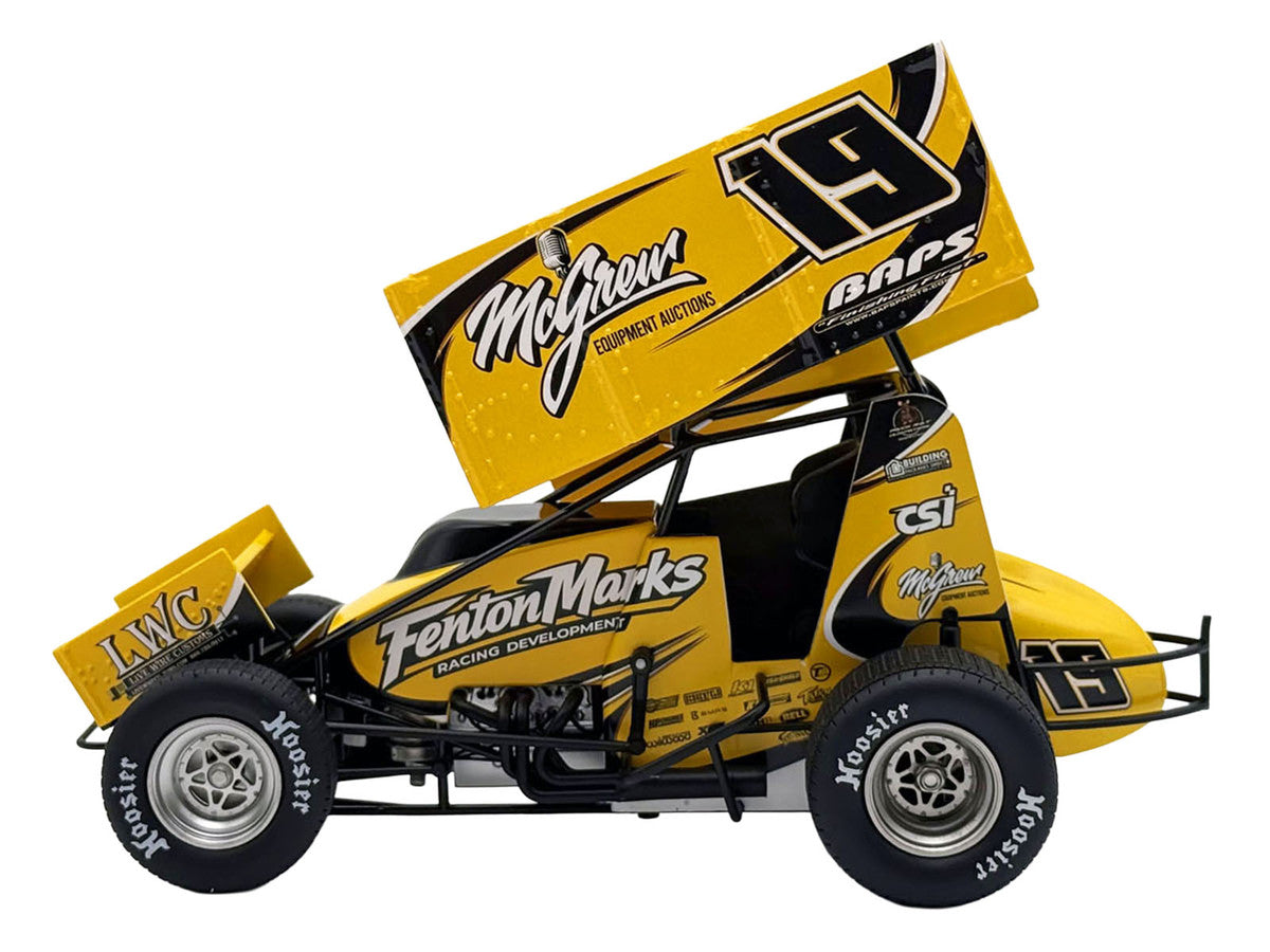 Winged Sprint Car #19 Brent Marks "Fenton Marks Racing" (2026) 1/18 Diecast Model Car by ACME LuxuryLifeWay Online Store