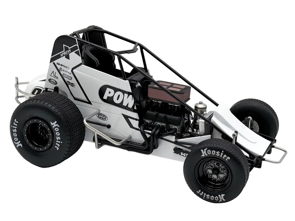 Winged Sprint Car #87 Aaron Reutzel "Power Plus" White (2026) 1/18 Diecast Model Car by ACME LuxuryLifeWay Online Store