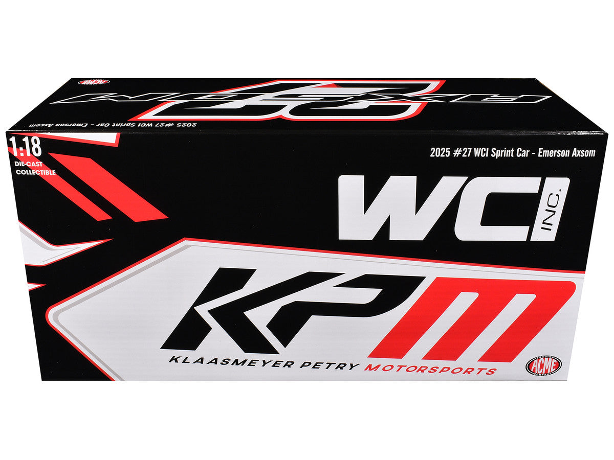 Winged Sprint Car #27 Emerson Axsom "WCI - KPM" White (2026) 1/18 Diecast Model Car by ACME LuxuryLifeWay Online Store