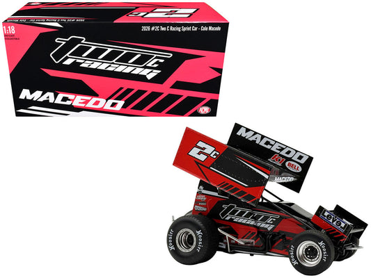 Winged Sprint Car #2C Cole Macedo "Two C Racing" (2026) 1/18 Diecast Model Car by ACME LuxuryLifeWay Online Store