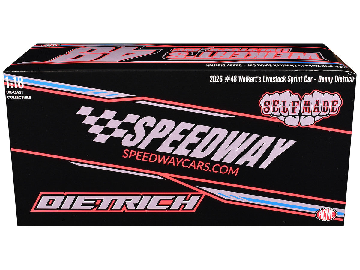 Winged Sprint Car #48 Danny Dietrich "Weikert's Livestock - Speedway Cars" (2026) 1/18 Diecast Model Car by ACME LuxuryLifeWay Online Store