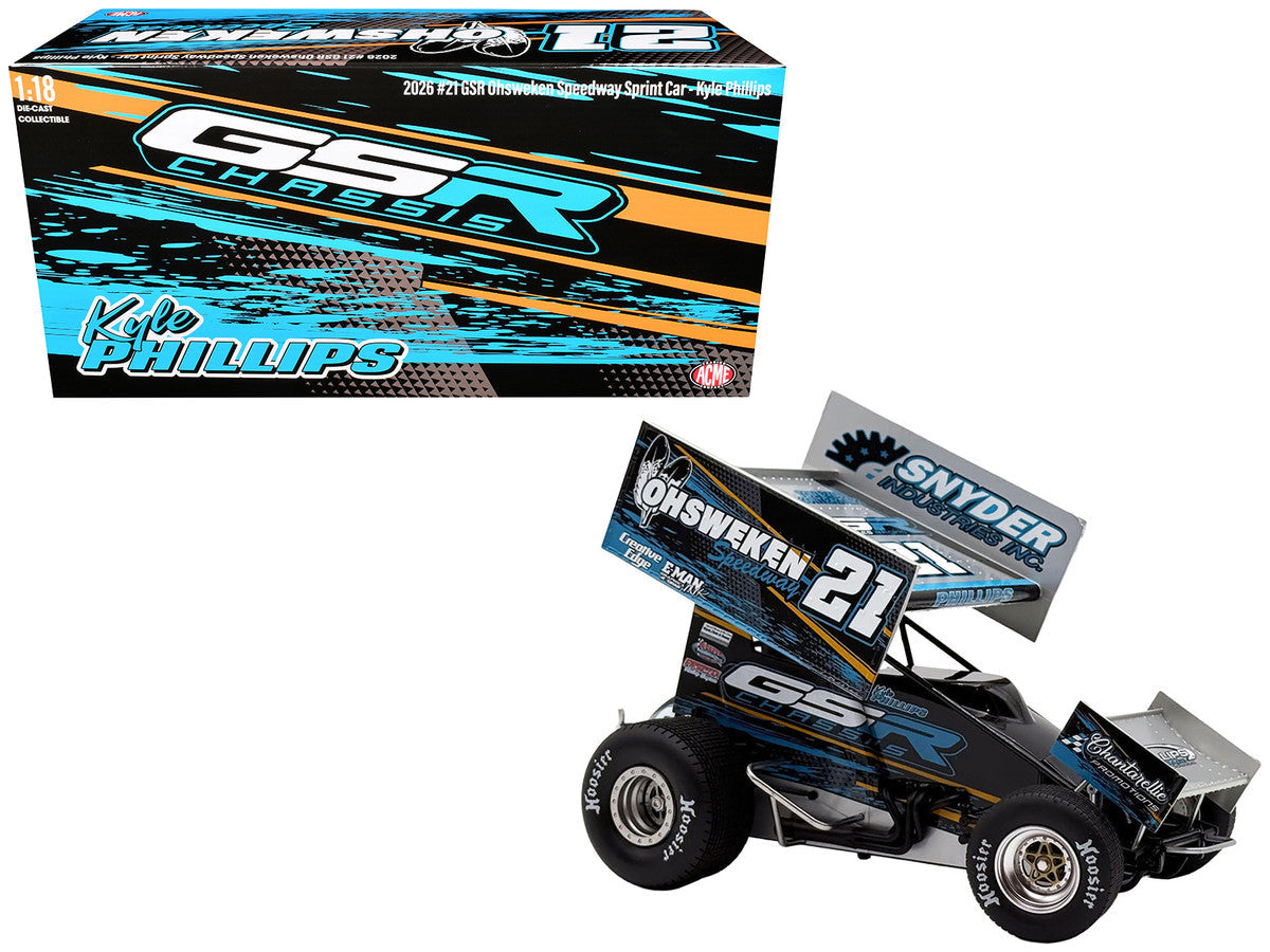 Winged Sprint Car #21 Kyle Phillips "GSR Chassis - Ohsweken Speedway" (2026) 1/18 Diecast Model Car by ACME LuxuryLifeWay Online Store