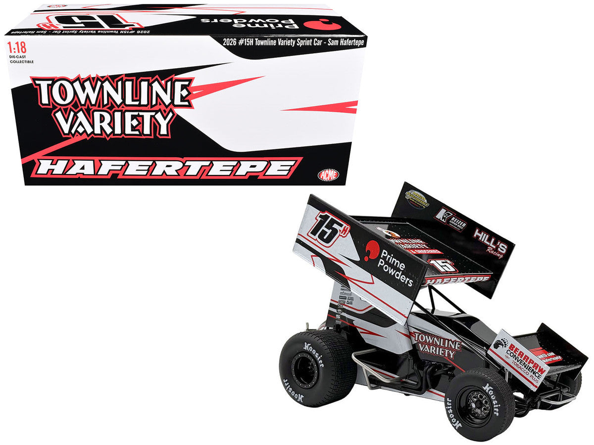 Winged Sprint Car #15H Sam Hafertepe "Townline Variety - Prime Powders" (2026) 1/18 Diecast Model Car by ACME LuxuryLifeWay Online Store