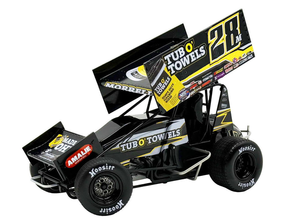 Winged Sprint Car #28M Conner Morrell "Tub O' Towels" (2026) 1/18 Diecast Model Car by ACME LuxuryLifeWay Online Store