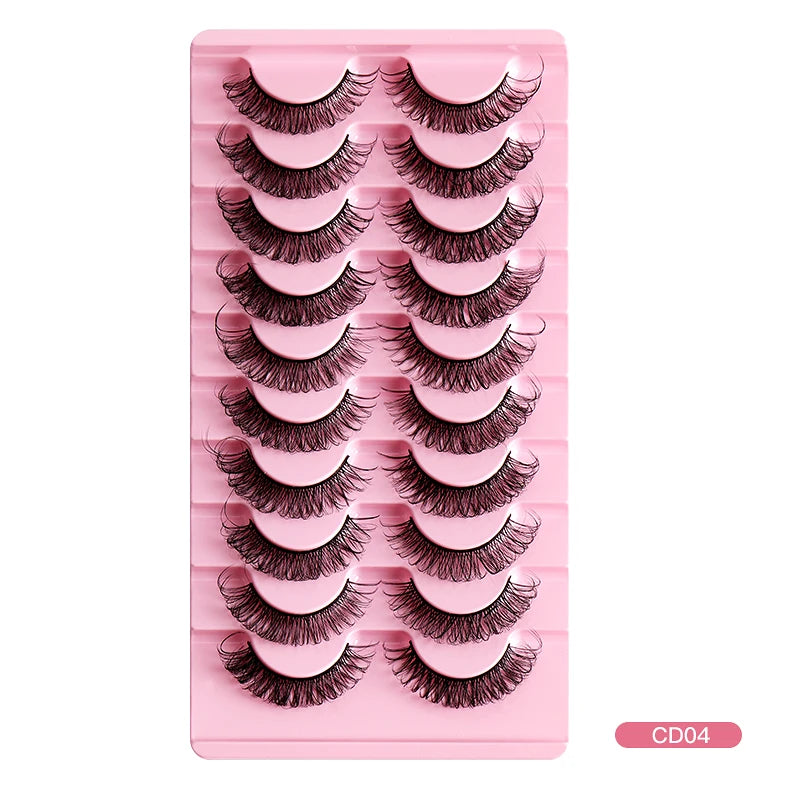Fashion Russian Strip Lashes 2/5/10 Pairs 3D Mink Lashes Natural Eyelashes Dramatic False Eyelashes Wholesale Eyelash Extension Pi-Mart