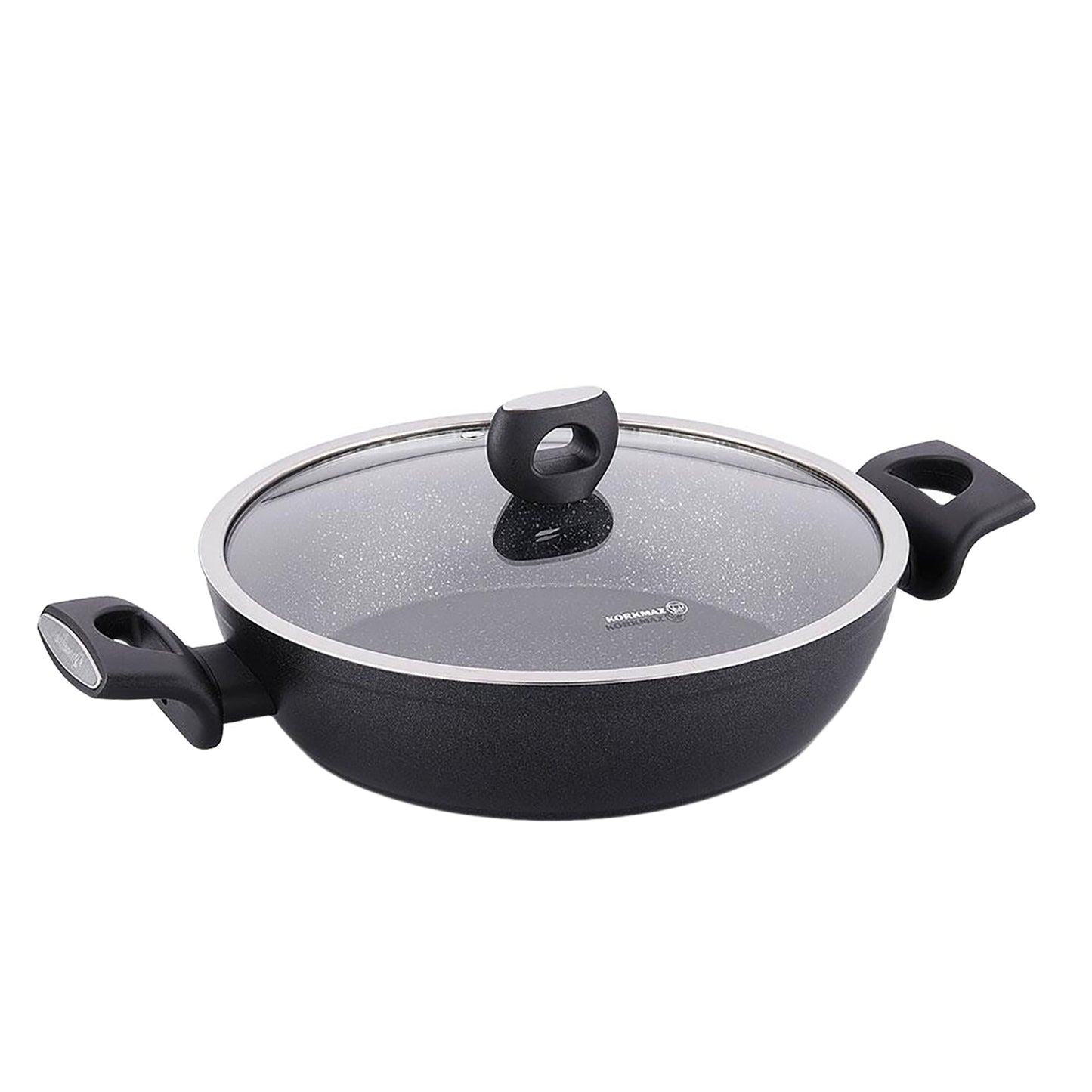 Korkmaz Nora 2 Piece 3.6 Liter Alumium Nonstick Low Casserole Dish with Lid LuxuryLifeWay Online Store