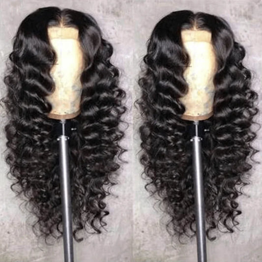 Deep Wave Human Hair Wig 13x4 Lace Front Wig For Women 200% Density Pre-Plucked With Baby Hair Transparent Lace Wig 22 Inch LadyShow.Store