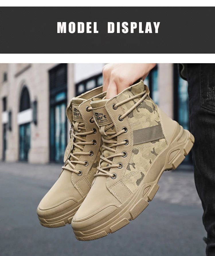 Men's Hiking Boots, Trendy and Versatile Running Shoes, Modern Sports-Style Design Outdoor Hiking Boots, Mountaineering Hiking Boots Pi-Mart