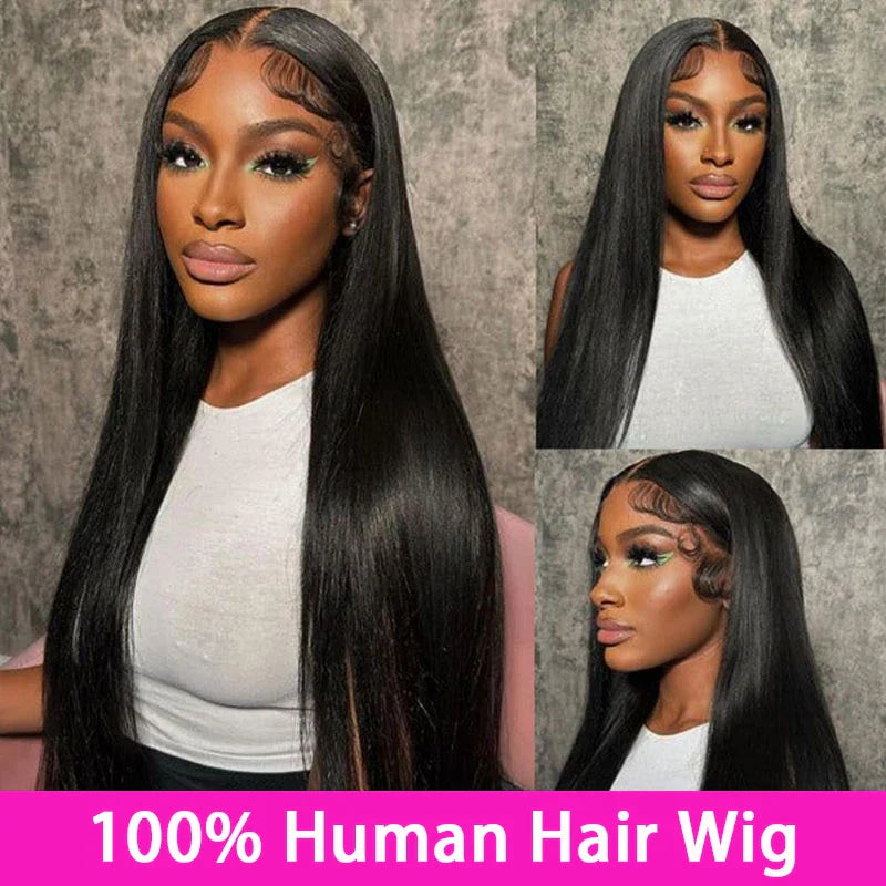 100% Malaysia Human Hair 13x6 Bone Straight Lace Front Human Hair Wigs 30 Inch 13x4 Lace Frontal Wig for Women Pre Plucked LadyShow.Store