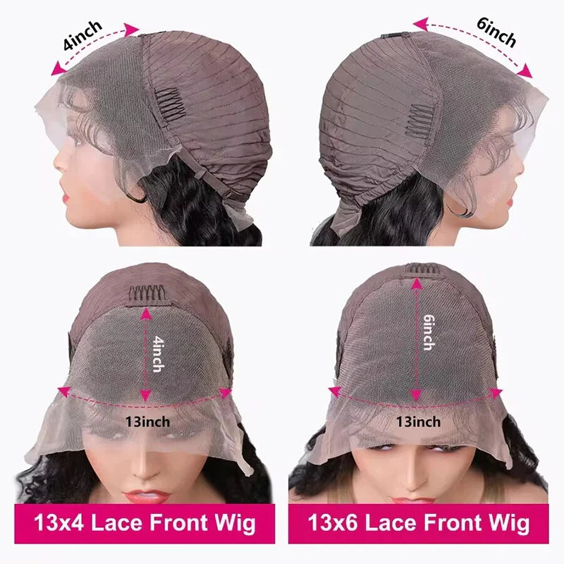 100% Malaysia Human Hair 13x6 Bone Straight Lace Front Human Hair Wigs 30 Inch 13x4 Lace Frontal Wig for Women Pre Plucked LadyShow.Store