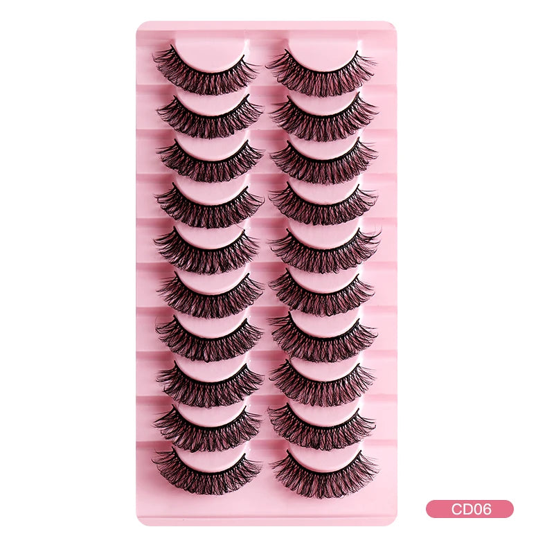 Fashion Russian Strip Lashes 2/5/10 Pairs 3D Mink Lashes Natural Eyelashes Dramatic False Eyelashes Wholesale Eyelash Extension Pi-Mart