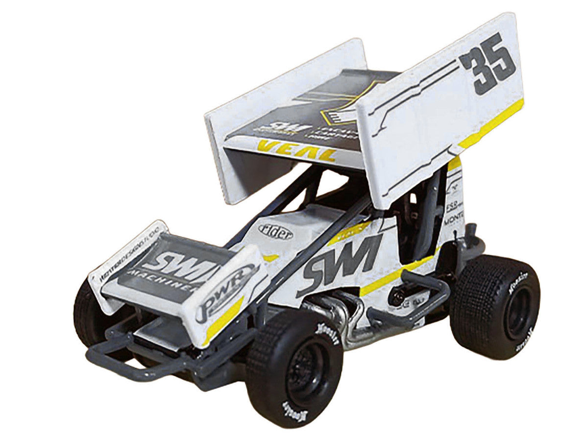 Winged Sprint Car #35 Jamie Veal "SWI Earthworks" White (2025) 1/50 Diecast Model Car by ACME LuxuryLifeWay Online Store