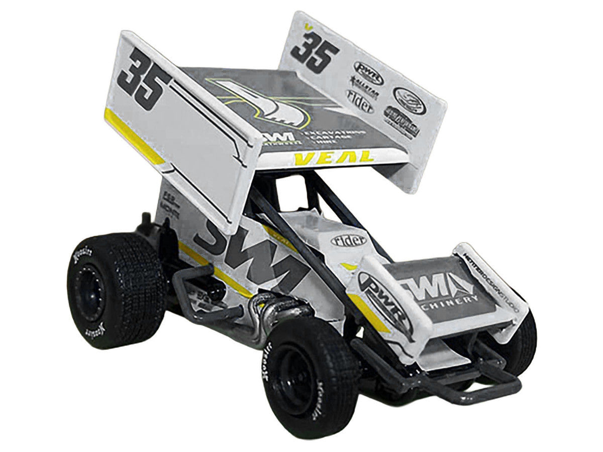Winged Sprint Car #35 Jamie Veal "SWI Earthworks" White (2025) 1/50 Diecast Model Car by ACME LuxuryLifeWay Online Store