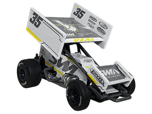 Winged Sprint Car #35 Jamie Veal "SWI Earthworks" White (2025) 1/50 Diecast Model Car by ACME LuxuryLifeWay Online Store