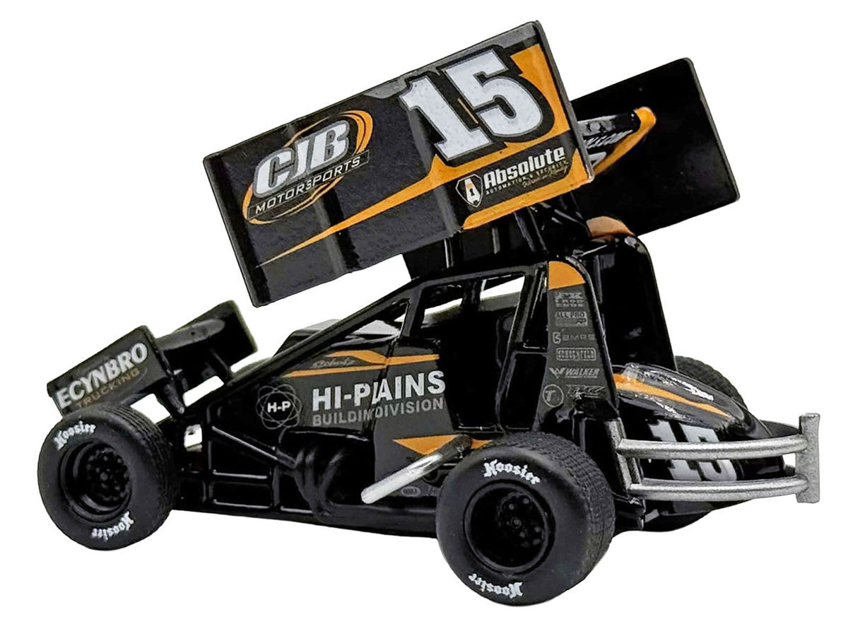 Winged Sprint Car #15 Donny Schatz "CJB Motorsports - Hi-Plains Building Division" Black (2026) 1/50 Diecast Model Car by ACME LuxuryLifeWay Online Store