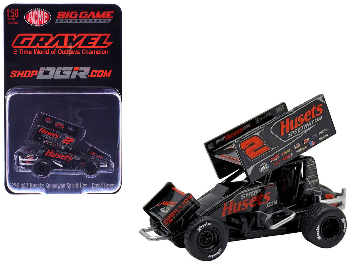 Winged Sprint Car #2 David Gravel "Husets Speedway - Big Game Motorsports" (2026) 1/50 Diecast Model Car by ACME LuxuryLifeWay Online Store