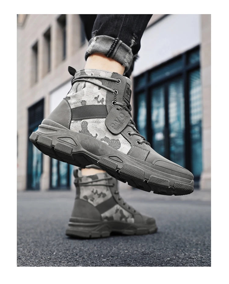 Men's Hiking Boots, Trendy and Versatile Running Shoes, Modern Sports-Style Design Outdoor Hiking Boots, Mountaineering Hiking Boots Pi-Mart