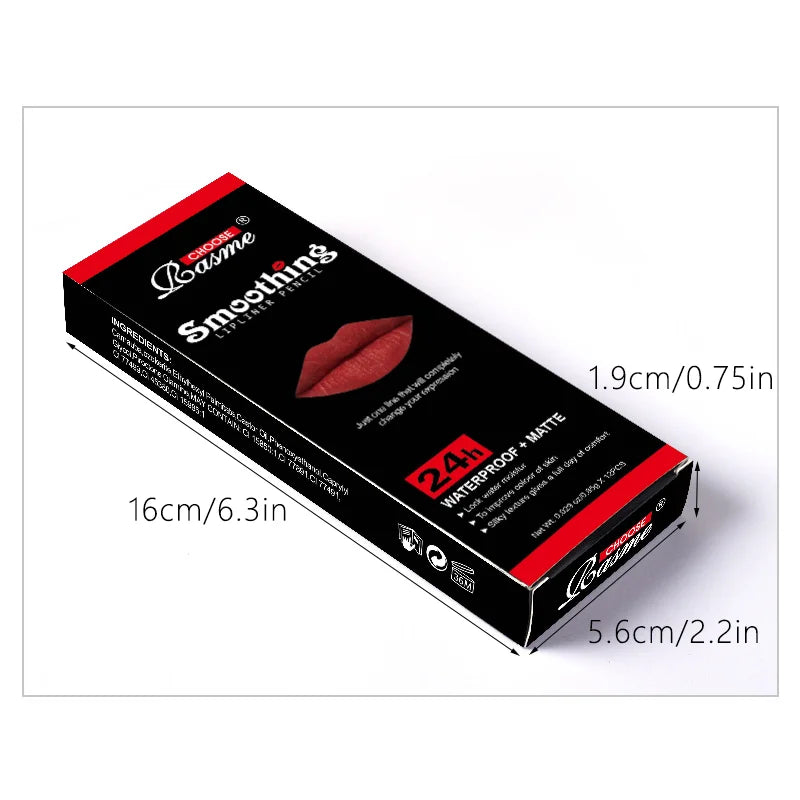 12 pcs Long-Lasting Lipstick Set with Professional Lip Liner Pencil and Matte Lip Gloss for Women Valentine's Day Gifts LadyShow.Store