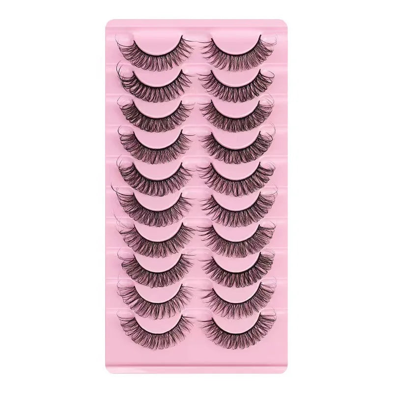 Fashion Russian Strip Lashes 2/5/10 Pairs 3D Mink Lashes Natural Eyelashes Dramatic False Eyelashes Wholesale Eyelash Extension Pi-Mart