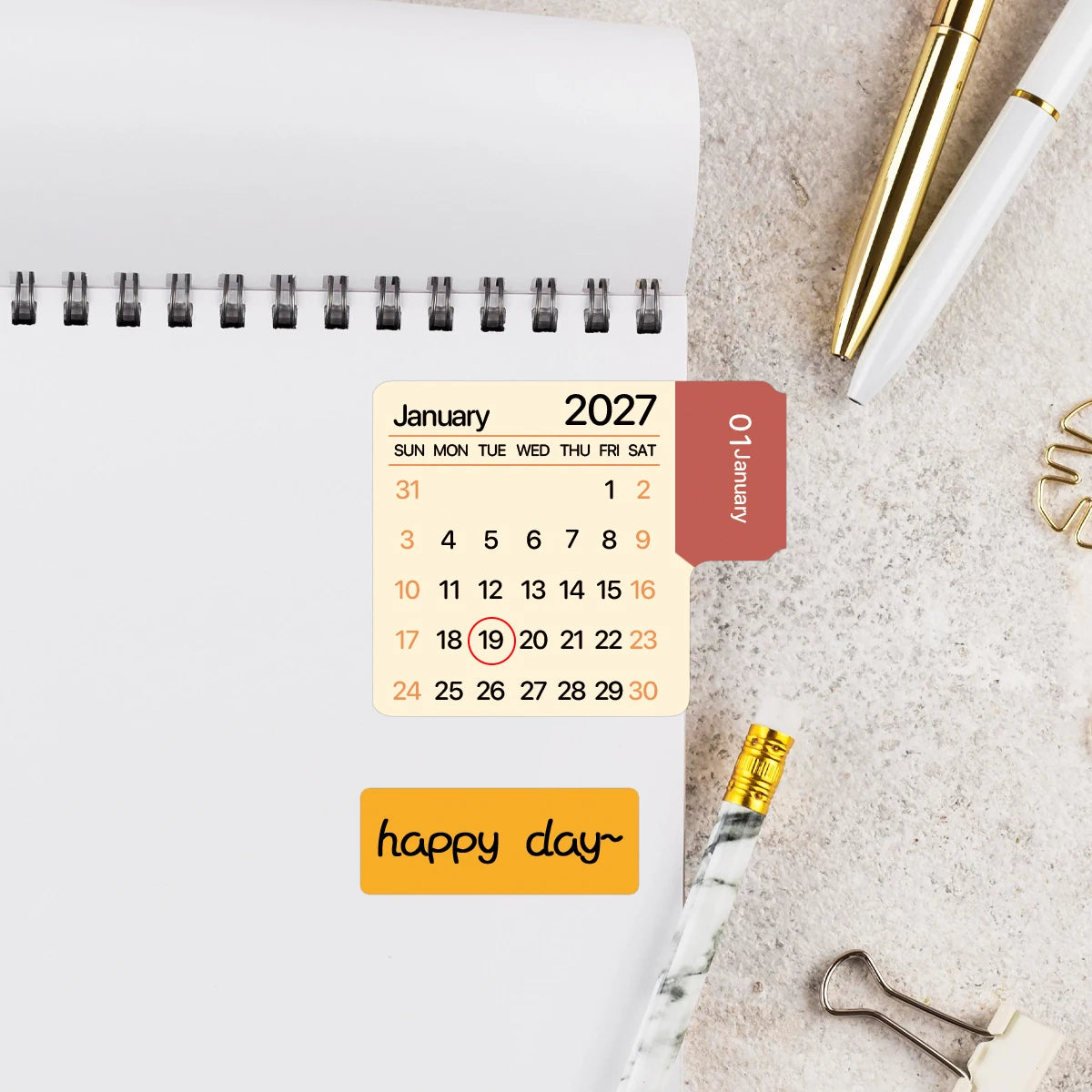2-Sheet 2026 Calendar Stickers,Tear-Off Date Sheets,Labels For Month Planners,Journals,Diary,Scrapbook,Office&Home Organization Pi-Mart