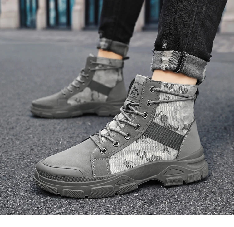 Men's Hiking Boots, Trendy and Versatile Running Shoes, Modern Sports-Style Design Outdoor Hiking Boots, Mountaineering Hiking Boots Pi-Mart