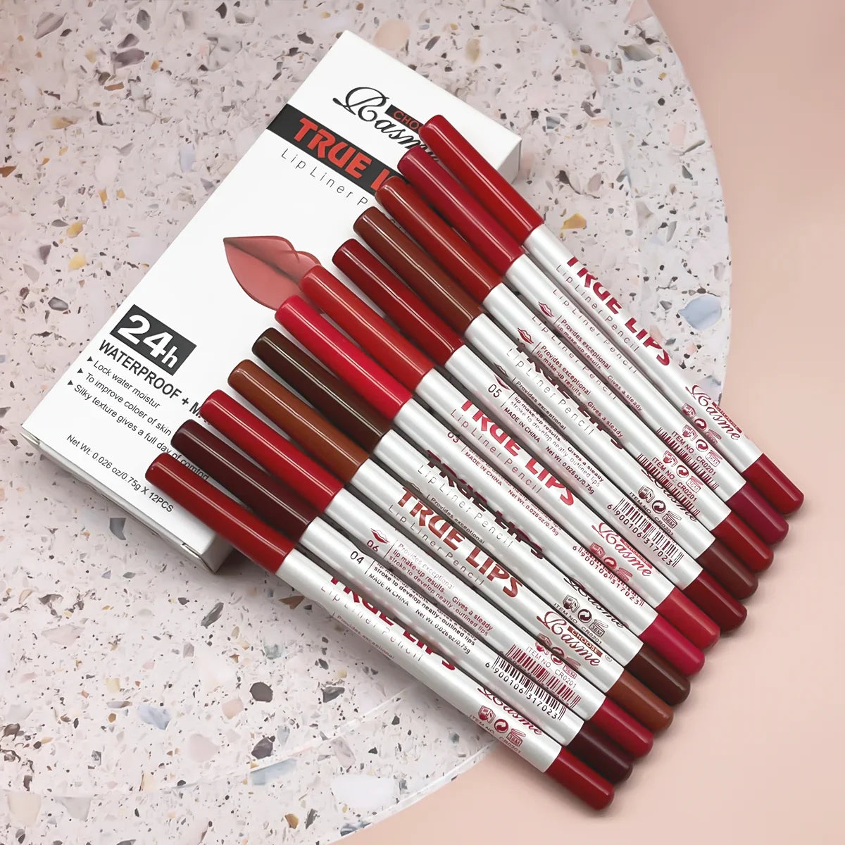 12 pcs Long-Lasting Lipstick Set with Professional Lip Liner Pencil and Matte Lip Gloss for Women Valentine's Day Gifts LadyShow.Store