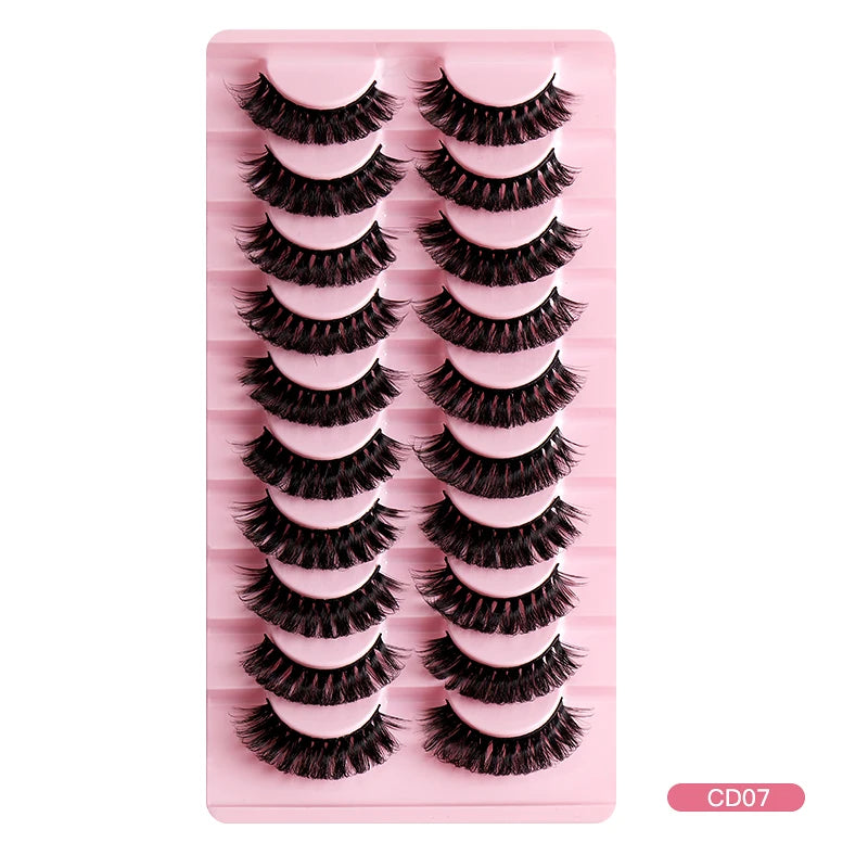 Fashion Russian Strip Lashes 2/5/10 Pairs 3D Mink Lashes Natural Eyelashes Dramatic False Eyelashes Wholesale Eyelash Extension Pi-Mart