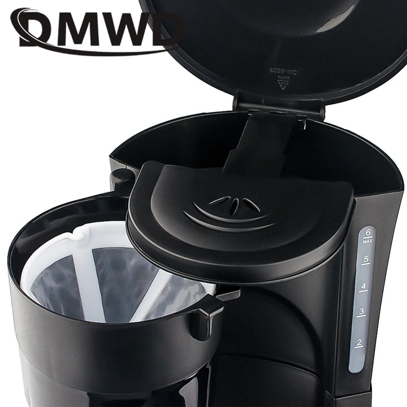 110V Automatic Electric Espresso Coffee Maker Cafe Drip American Latte Coffee Brewing Machine Household Mini Glass Boiler Teapot Pi-Mart