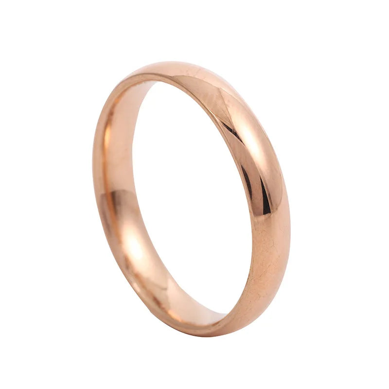 Simple 6mm Titanium Ring Women Men Prevent Allergy High Polished Wedding Rings Stainless Steel Couple Finger Jewelry Gifts Pi-Mart