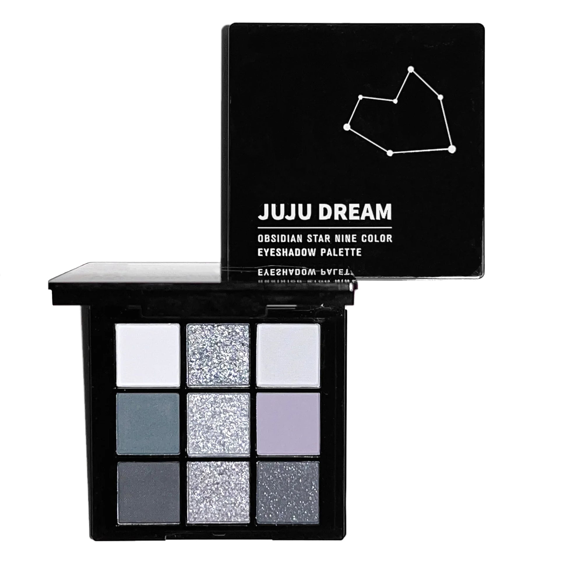 9-shade eyeshadow palette: Black Swan, Smoky, Dark Black, Grey Silver Glitter, Matte Finish, Long-lasting, and easy to color LadyShow.Store