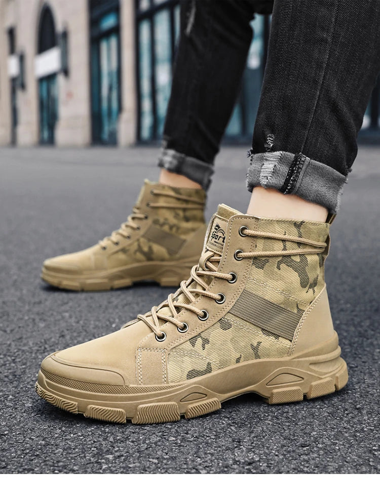 Men's Hiking Boots, Trendy and Versatile Running Shoes, Modern Sports-Style Design Outdoor Hiking Boots, Mountaineering Hiking Boots Pi-Mart