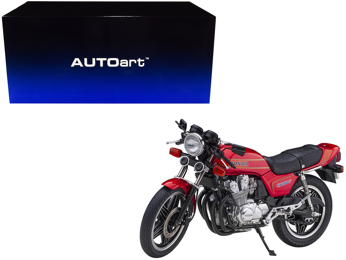 Honda CB750F Motorcycle Red with Helmet "Baribari Legend" (1986) OVA 1/12 Model by Autoart LuxuryLifeWay Online Store