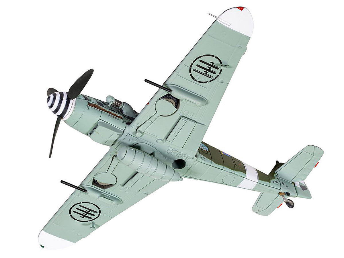 Messerschmitt Me109G-6 (Trop) Fighter Aircraft "Maggiore Antonio Vizzotto 150 Gruppo Gigi Tre Osei Regia Aeronautica Sicily" (July 1943) "The Aviation Archive" Series 1/72 Diecast Model by Corgi LuxuryLifeWay Online Store