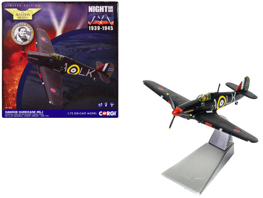 Hawker Hurricane Mk.I Fighter Aircraft "Sqn Ldr. Ian Richard 'Widge' Gleed No.87 Sqn Colerne" (1941) British Royal Air Force "The Aviation Archive" Series 1/72 Diecast Model by Corgi LuxuryLifeWay Online Store