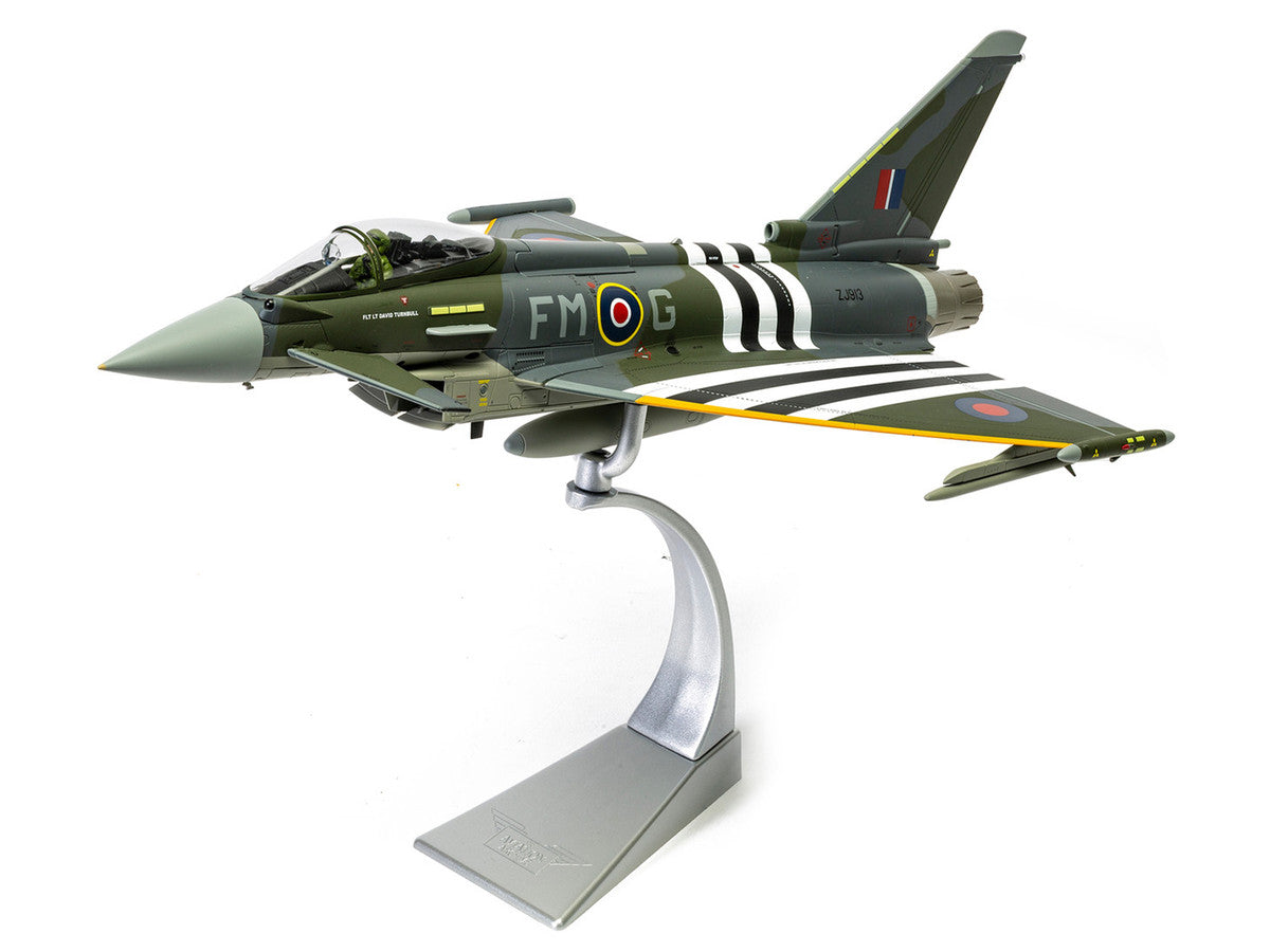Eurofighter Typhoon FGR4 Fighter Aircraft "ZJ913 FM-G Moggy D-Day 80th Anniversary Display Scheme" (2024) Royal Air Force "The Aviation Archive" Series 1/48 Diecast Model by Corgi LuxuryLifeWay Online Store
