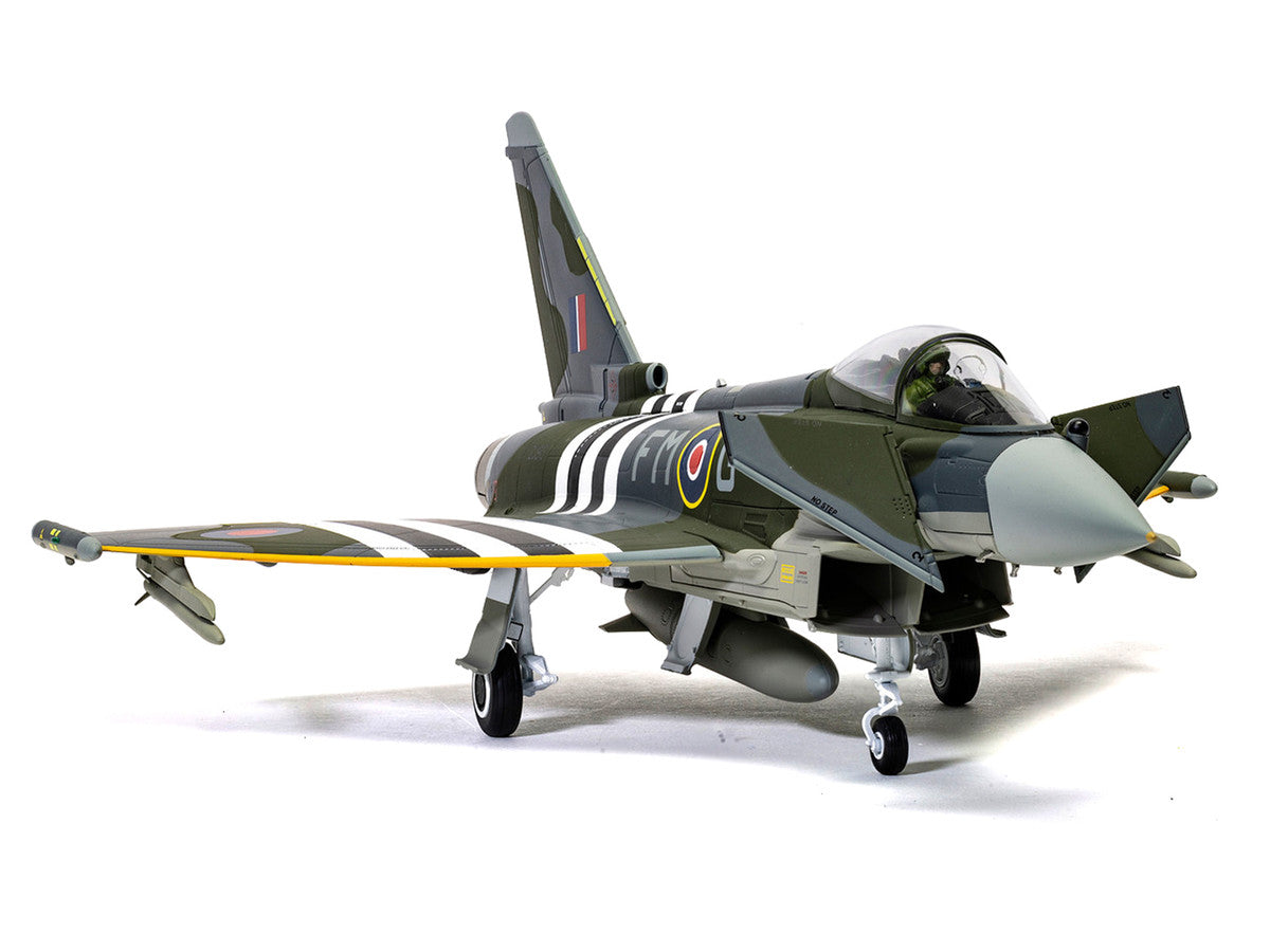 Eurofighter Typhoon FGR4 Fighter Aircraft "ZJ913 FM-G Moggy D-Day 80th Anniversary Display Scheme" (2024) Royal Air Force "The Aviation Archive" Series 1/48 Diecast Model by Corgi LuxuryLifeWay Online Store