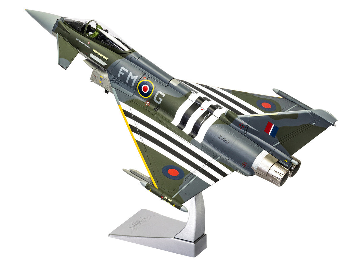 Eurofighter Typhoon FGR4 Fighter Aircraft "ZJ913 FM-G Moggy D-Day 80th Anniversary Display Scheme" (2024) Royal Air Force "The Aviation Archive" Series 1/48 Diecast Model by Corgi LuxuryLifeWay Online Store