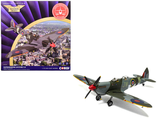 Supermarine Spitfire T.9 Aircraft "PV202 Aerial Collective at Duxford Airfield" British Royal Air Force "The Aviation Archive" Series 1/72 Diecast Model by Corgi LuxuryLifeWay Online Store