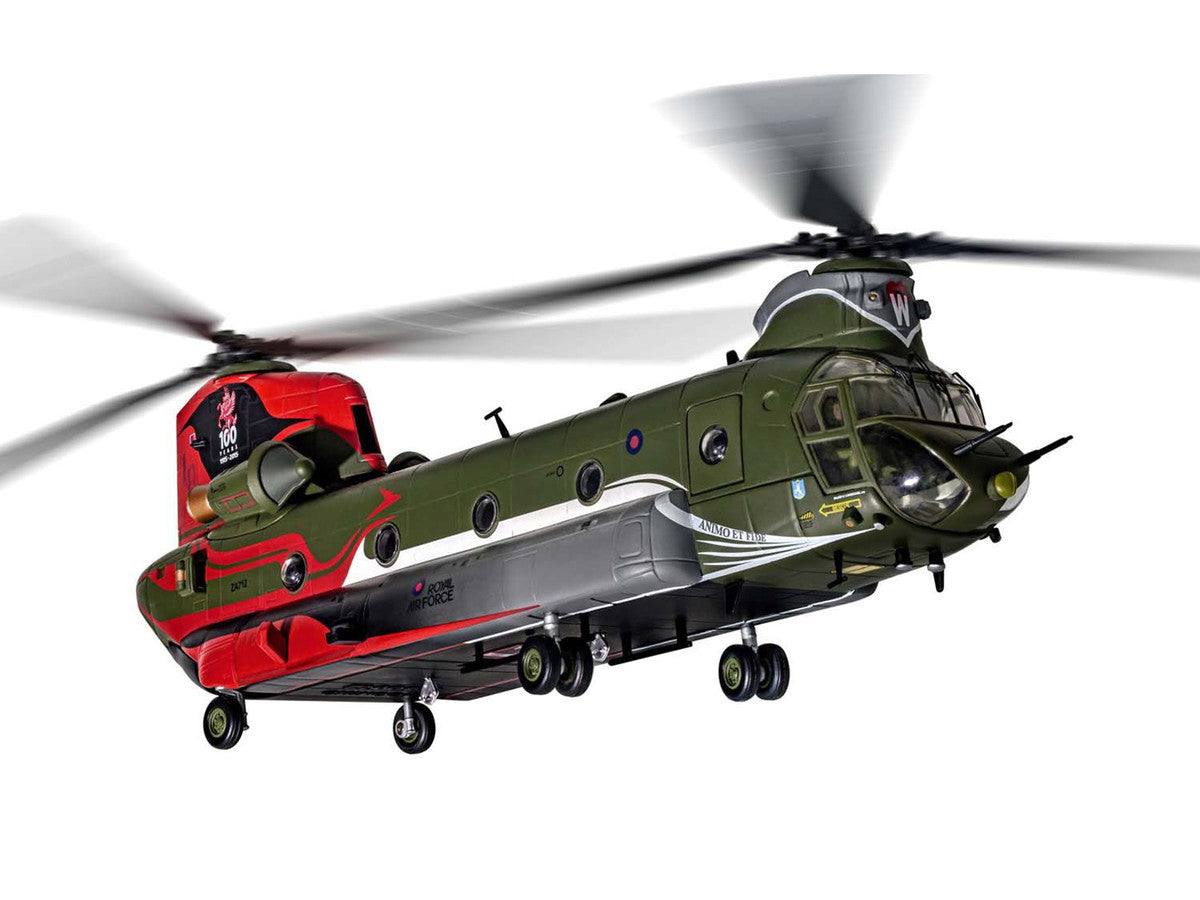 Boeing Chinook HC.4 Helicopter "ZA712 RAF No.18 (B) Squadron 100 Years Anniversary Scheme RAF Odiham" (September 2016) Royal Air Force "The Aviation Archive" Series 1/72 Diecast Model by Corgi LuxuryLifeWay Online Store