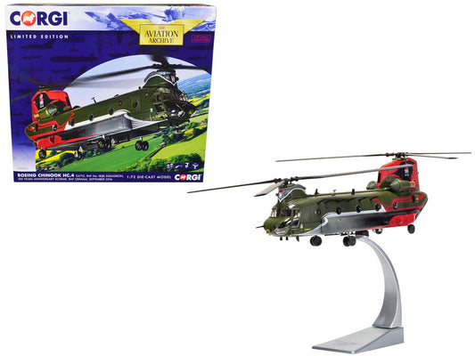 Boeing Chinook HC.4 Helicopter "ZA712 RAF No.18 (B) Squadron 100 Years Anniversary Scheme RAF Odiham" (September 2016) Royal Air Force "The Aviation Archive" Series 1/72 Diecast Model by Corgi LuxuryLifeWay Online Store