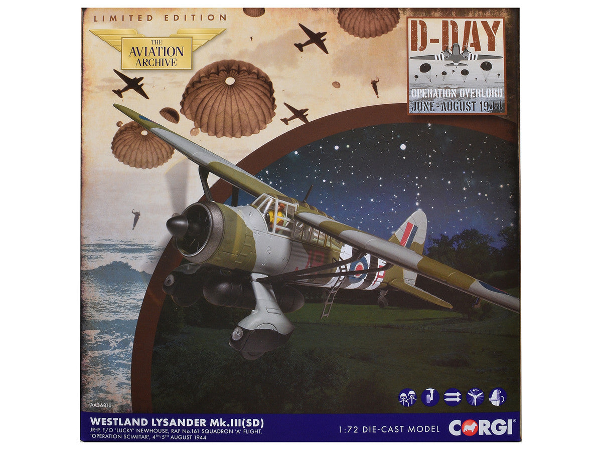 Westland Lysander Mk. III Aircraft "'Lucky' Newhouse No. 161 Squadron" (1944) British Royal Air Force "The Aviation Archive" Series 1/72 Diecast Model by Corgi LuxuryLifeWay Online Store