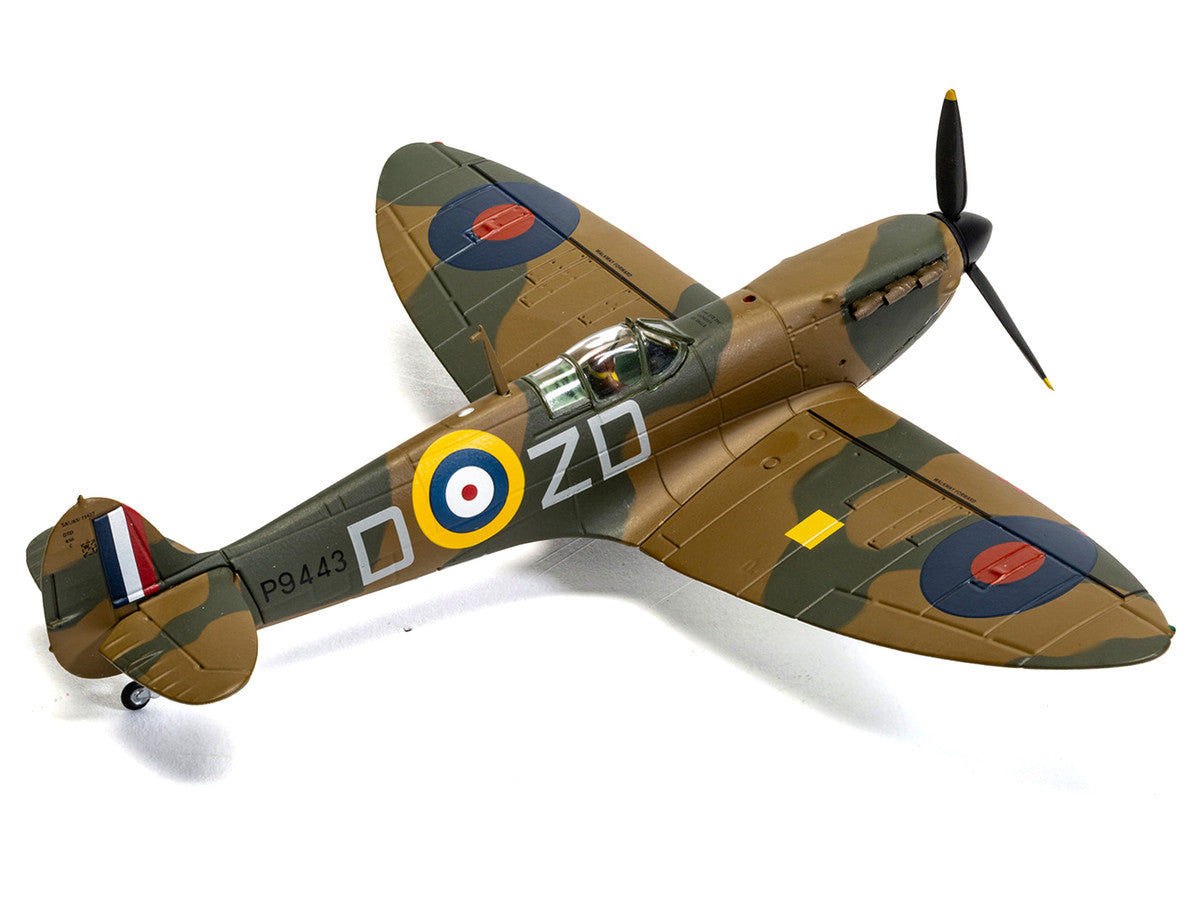 Supermarine Spitfire MkI Fighter Aircraft "P9443 ZD-D Flight Lieutenant Douglas Bader No. 222 Squadron Battle of Britain" (1940) Royal Air Force "The Aviation Archive" Series 1/72 Diecast Model by Corgi LuxuryLifeWay Online Store