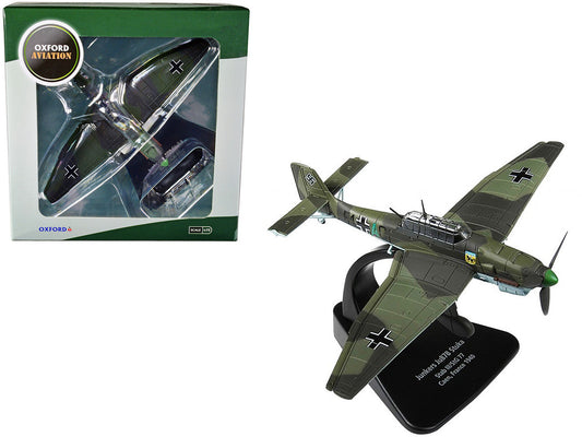 Junkers Ju 87B "Stuka Stab" Dive Bomber Plane III/StG 77 Caen France (1940) "Oxford Aviation" Series 1/72 Diecast Model Airplane by Oxford Diecast LuxuryLifeWay Online Store